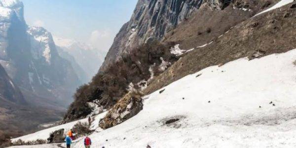 trekking team to Mustang